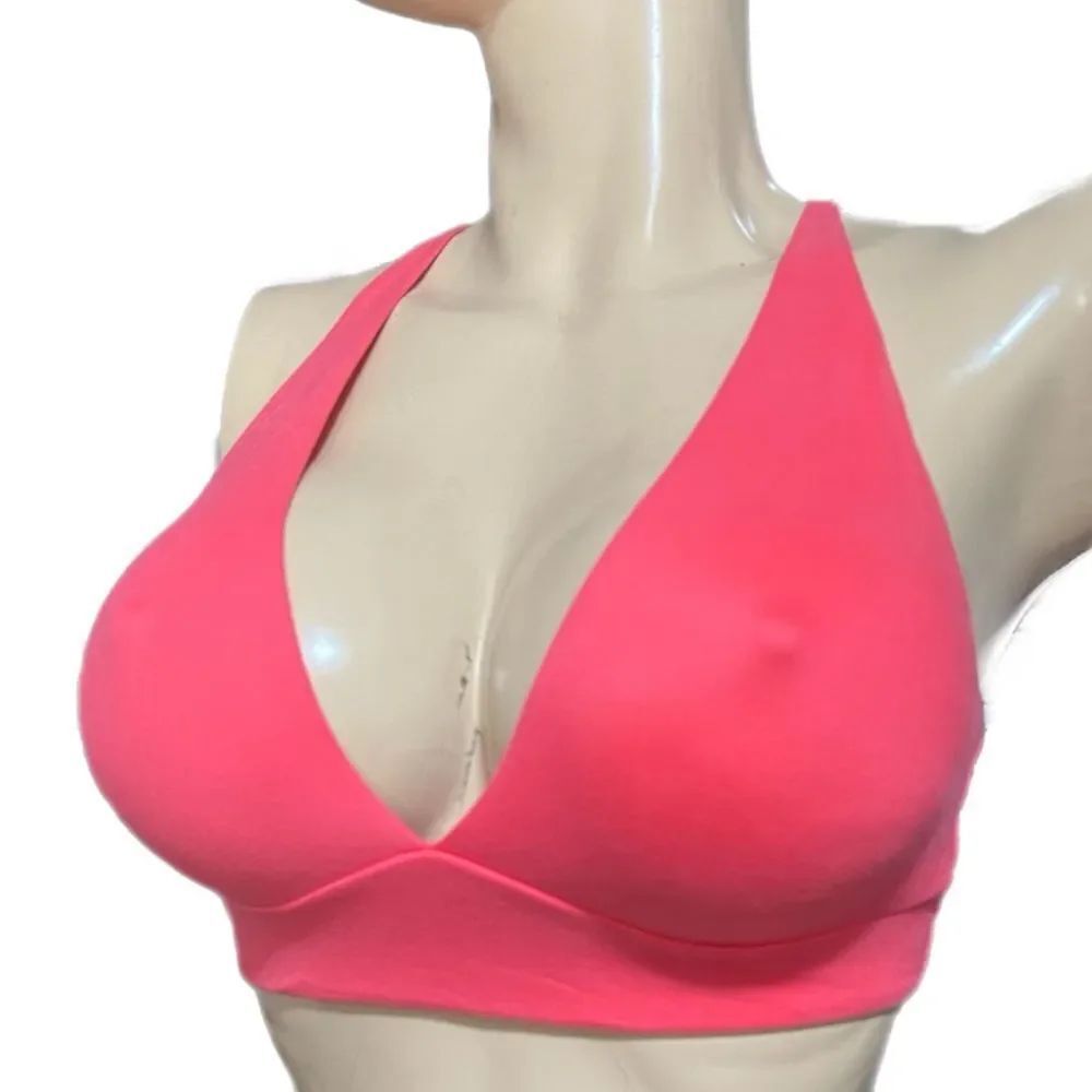 Victorias Secret Supersoft Unlined plunge Wire free  Bralette Bra Coral 32B